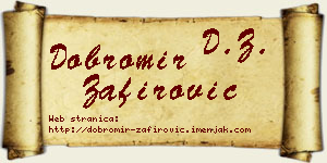 Dobromir Zafirović vizit kartica